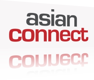 The AsianConnect broker logo in perspective