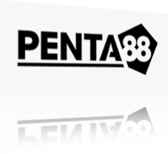 The Penta88 logo in perspective
