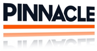 The Pinnacle Sport logo in perspective